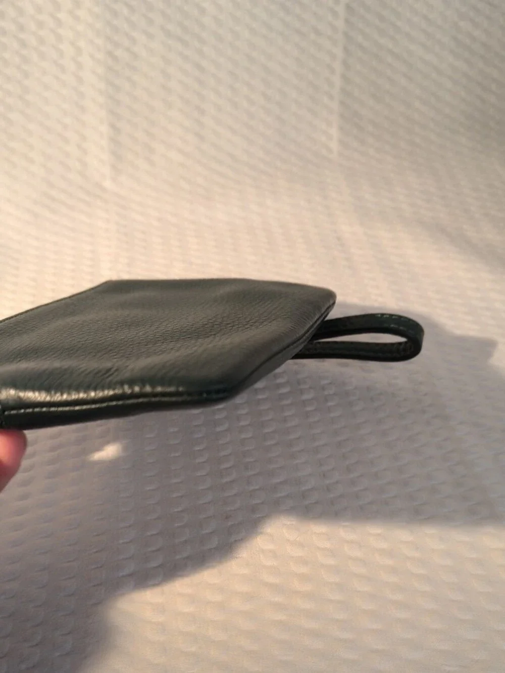 Coach Horse & Carriage Dark Green Leather Corner L Wristlet J2122
